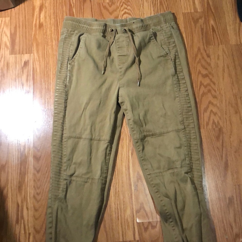 Brown double knee joggers small